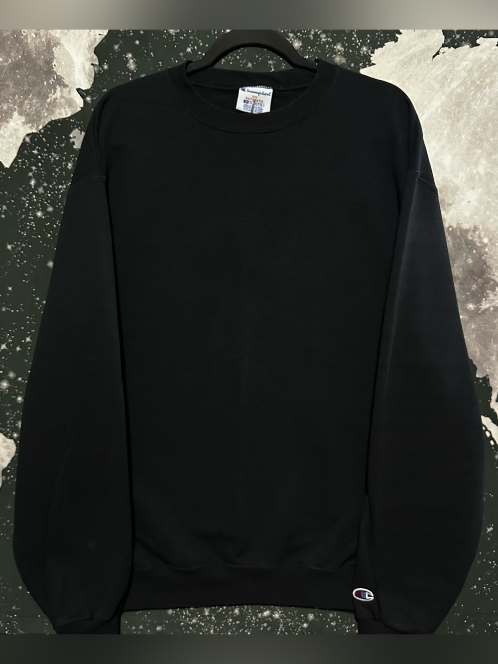 Champion Eco Fleece Black Crewneck Sweatshirt
